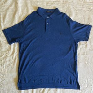 POLO RALPH LAUREN MENS PRE OWNED 2-BUTTON SHIRT BLUE 3XLT